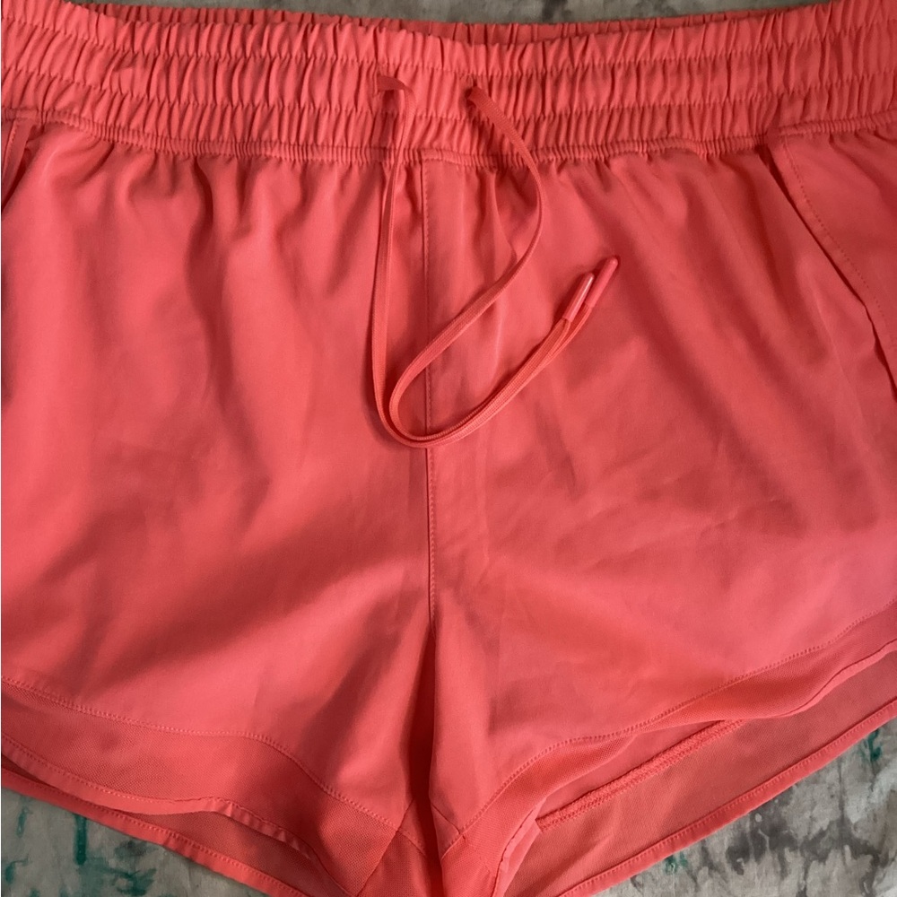 90 Degree By Reflex Vibrant Coral Athletic Shorts L - Picture 2 of 12